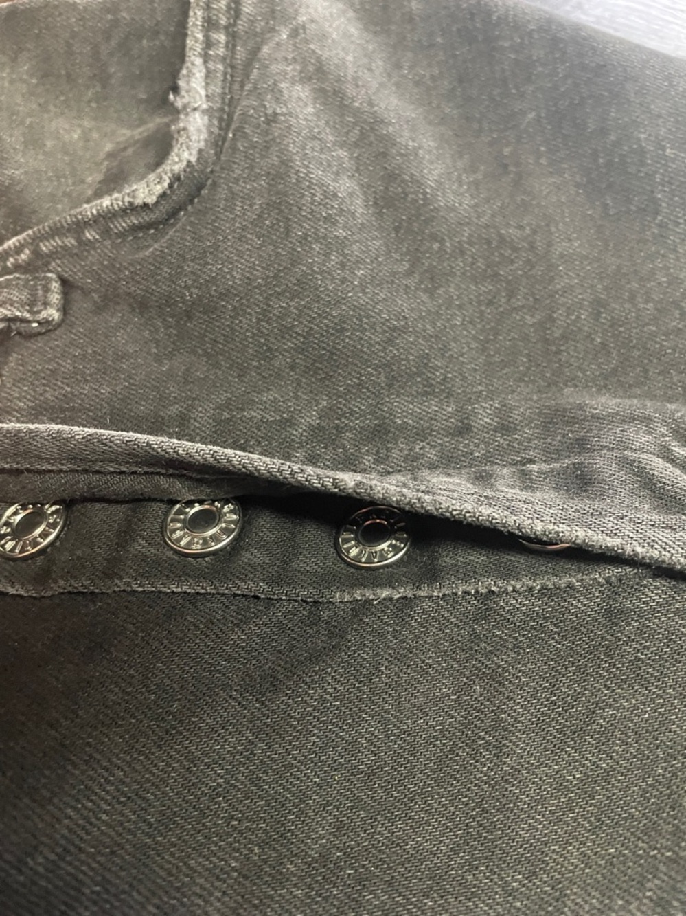 AGOLDE Riley High Rise Buttonfly Black Wash Jeans 
Size 24. - Picture 6 of 10